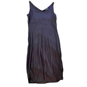 Vintage Ralph Lauren lbd black dress v neck sleeveless stretchy basic